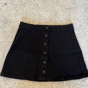 Forever 21 black jean skirt. Size 27, approx Small